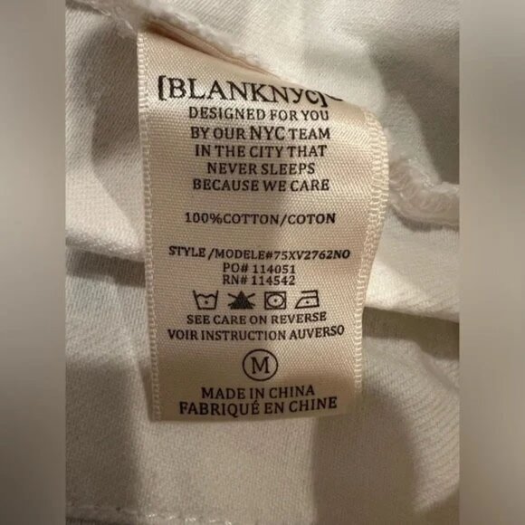 Blank NYC White Denim Jumpsuit Size M NWT - Picture 5 of 6